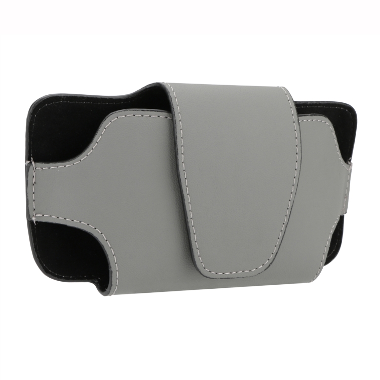 

Car Glasses Storage Bag PU Leather Glasses Box(Grey)