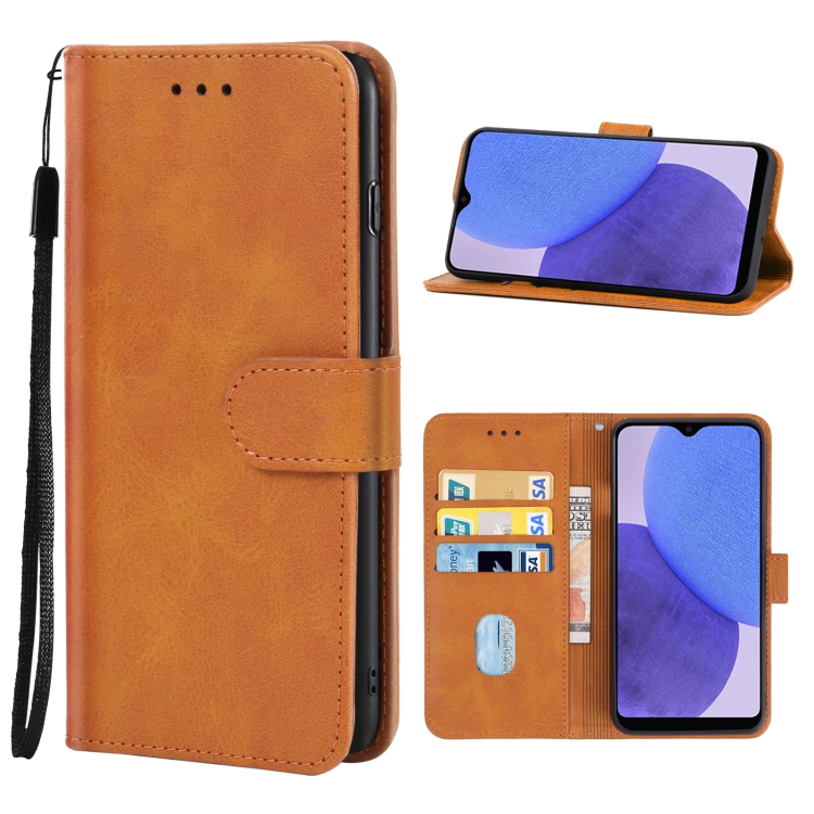 

For Samsung Galaxy A23e Leather Phone Case(Brown)