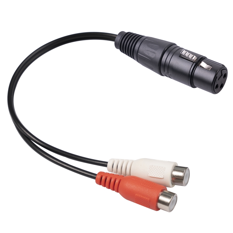 

3714 3pin XLR Female to 2 x RCA Female Audio Cable, Length: 20cm