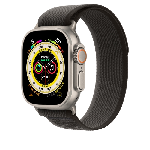 Nylon Watch Band For Apple Watch Series 8&7 41mm / SE 2&6&SE&5&4 40mm(Black)