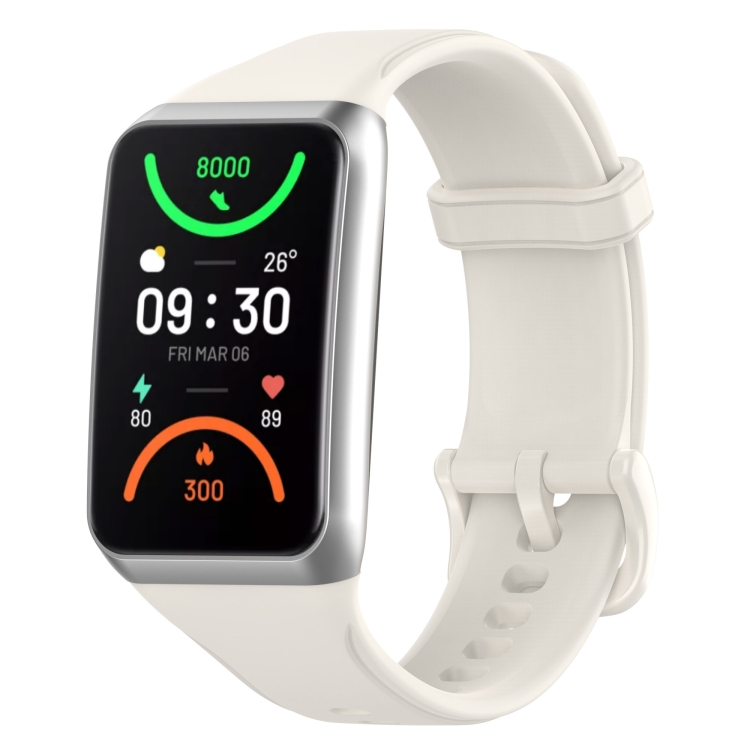 

For OPPO Band 2 Solid Color Soft Silicone Watch Band(White)