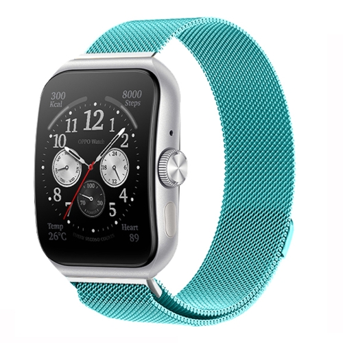 

For OPPO Watch 3 Pro Milanese Stainless Steel Metal Watch Band (Light Blue)