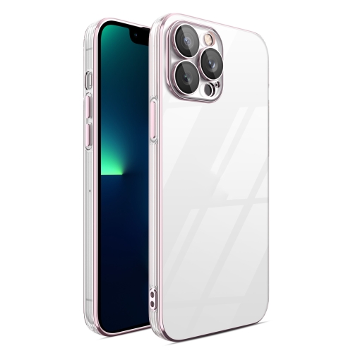 

For iPhone 11 Pro Max Electroplating TPU Transparent Phone Case (Rose Gold)