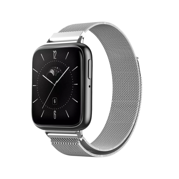 

For OPPO Watch 3 Milanese Stainless Steel Metal Watch Band(Silver)