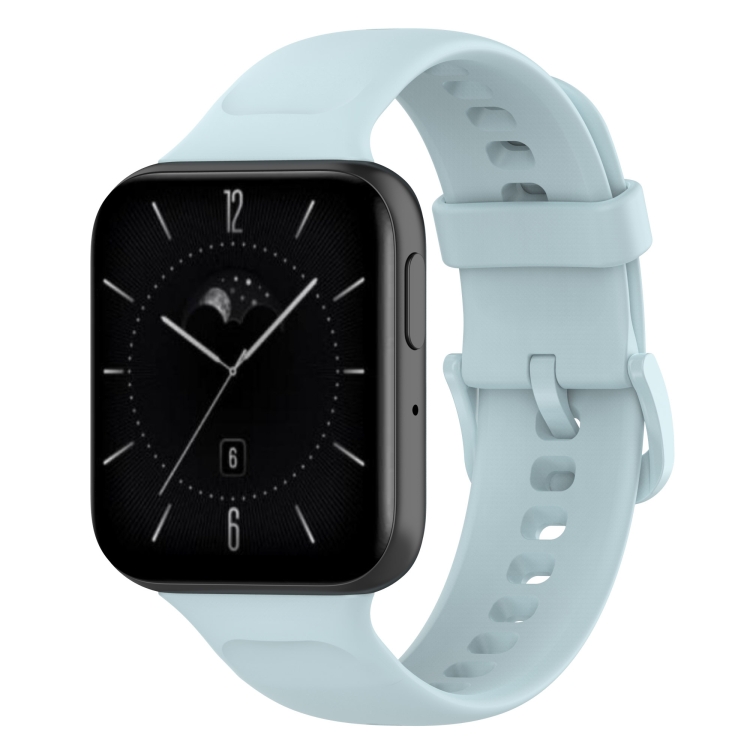 

For OPPO Watch 3 Solid Color Soft Silicone Watch Band(Light Blue)