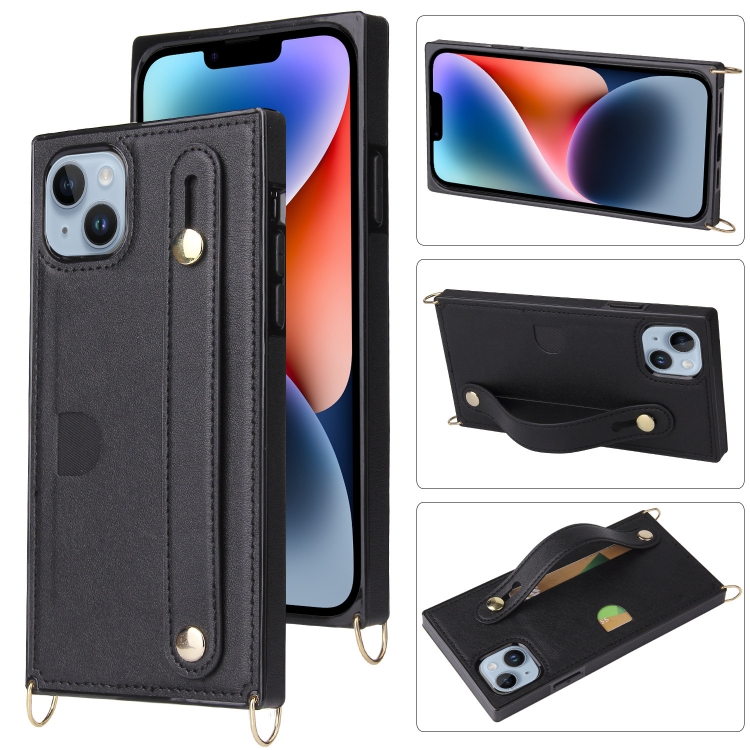 

Crossbody Lanyard Shockproof Protective Phone Case For iPhone 14(Black)
