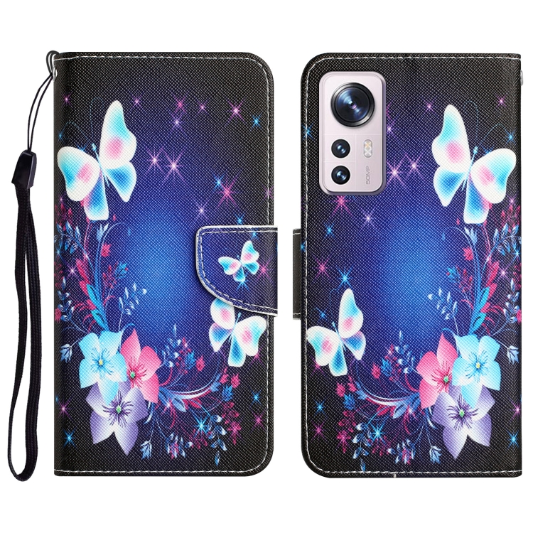 

For Xiaomi 12 Lite Colored Drawing Leather Phone Case(Butterfly)