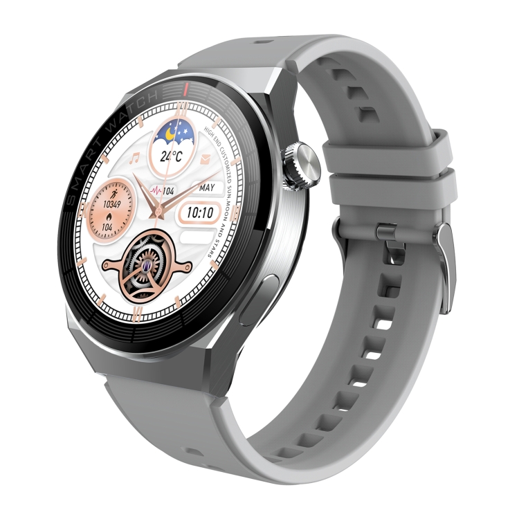 

GW69 Plus Smart Watch, Support BT Call / Heart Rate / Blood Pressure / Blood Oxygen(Sliver + Silicone Strap Grey)