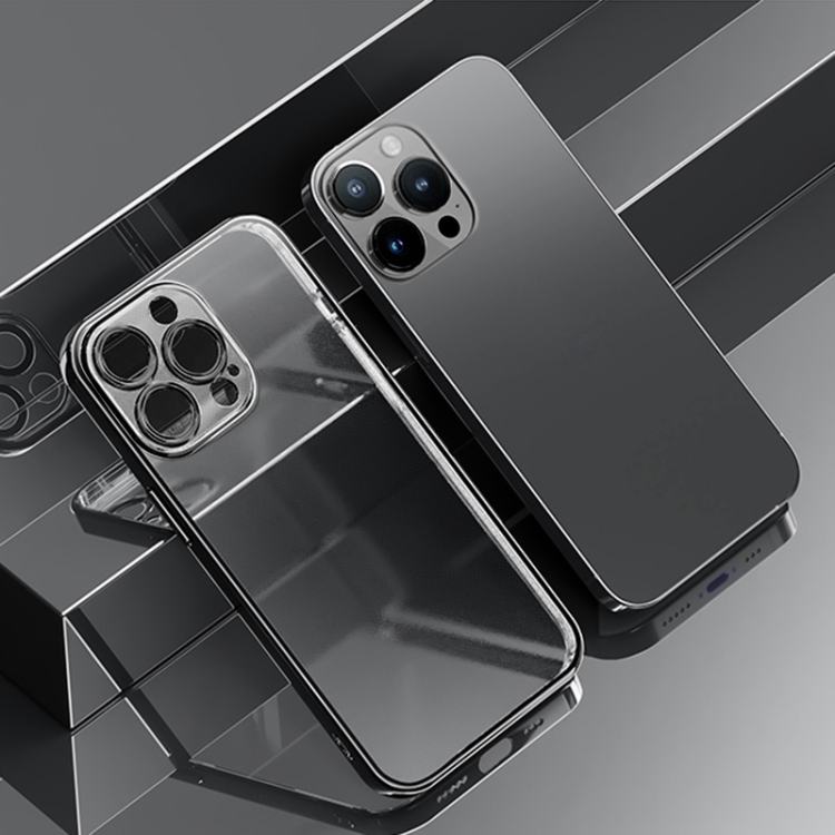 

ROCK Frosted Plated Phone Case For iPhone 14(Black)