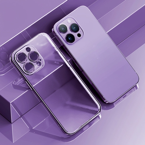 

For iPhone 14 Pro Max ROCK Frosted Plated Phone Case (Purple)