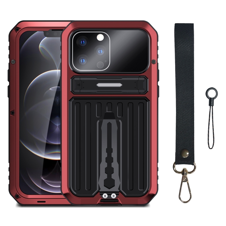 

For iPhone 14 Pro Max Armor Life Waterproof Shockproof Splash-proof Dust-proof Phone Case (Red)