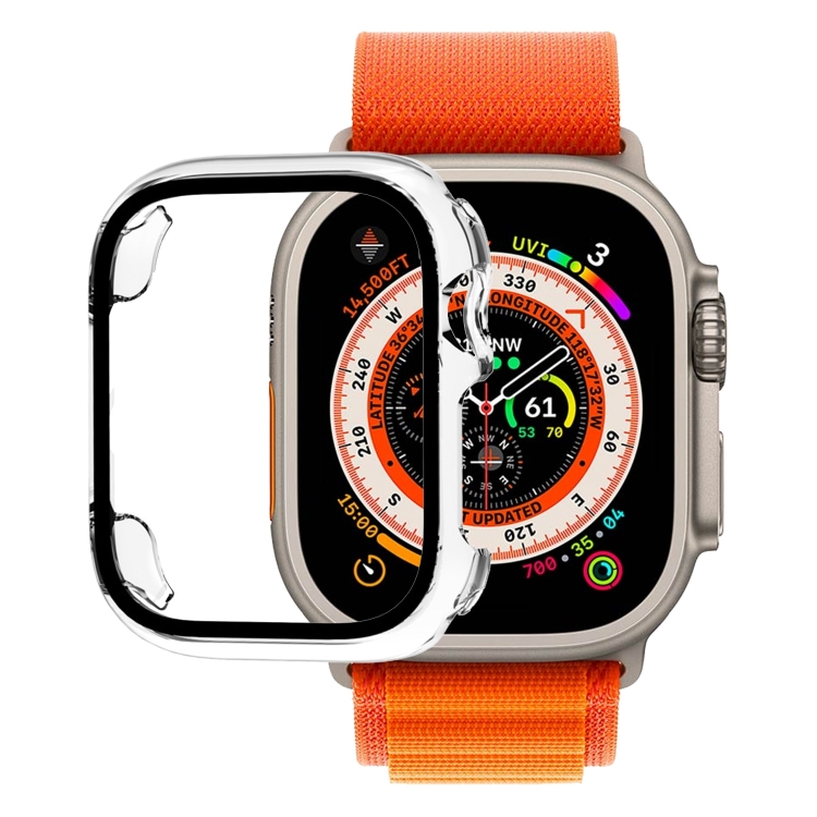 

Tempered Glass Film PC Watch Case For Apple Watch Ultra 49mm(Transparent)