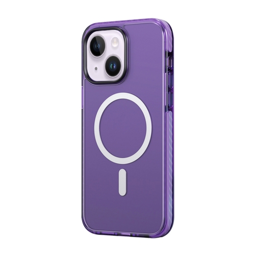 

ROCK Double-layer Armor Shield MagSafe Magnetic Phone Case For iPhone 14 Plus(Purple)