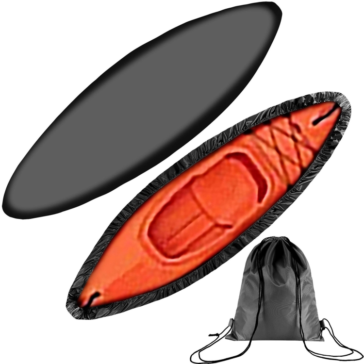 

210D Oxford Cloth Outdoor Waterproof Sunscreen Kayak Cover, For:2.6-3m(Black)