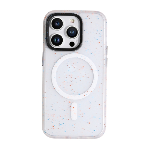 

For iPhone 14 Pro ROCK Guard Ink Splash MagSafe Phone Case(White)