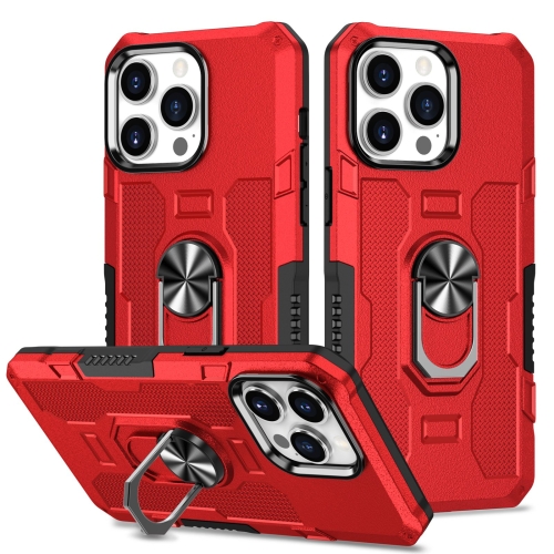 

Ring Holder Armor Hybrid Phone Case For iPhone 13 Pro Max(Red)