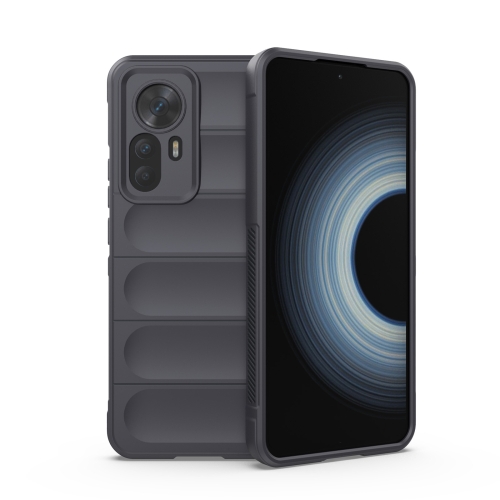 

For Xiaomi Redmi K50 Ultra / Xiaomi 12T Magic Shield TPU + Flannel Phone Case(Dark Grey)