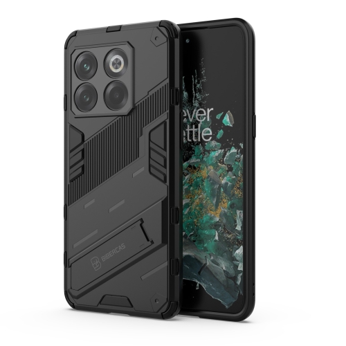 

For OnePlus 10T 5G Punk Armor PC + TPU Phone Case with Holder(Black)
