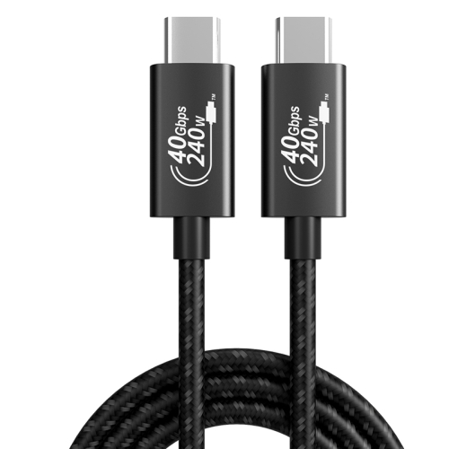 

PD240W 40Gbps Dual Type-C USB4 Compatible Fast Charging Data Cable, Length:1m(Black)