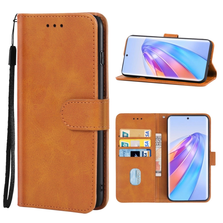 

For Honor X40 Leather Phone Case(Brown)