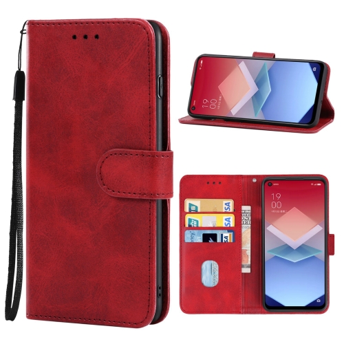 

For OPPO K10x Leather Phone Case(Red)