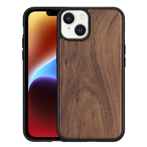 

For iPhone 14 Plus Magnetic Solid Wood Phone Case (Walnut)