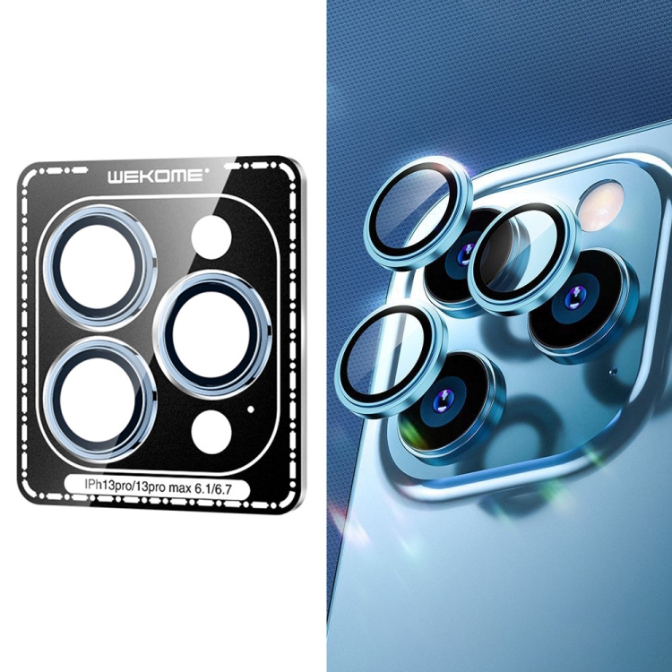 

For iPhone 13 Pro / 13 Pro Max WEKOME Gorillas Metal Lens Protector Film(Sierra Blue)