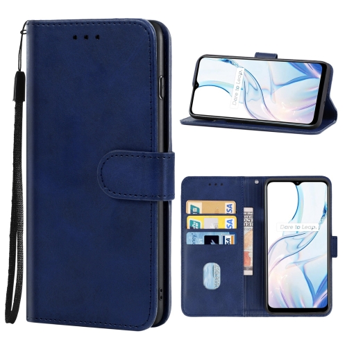 

For Realme C30s Leather Phone Case(Blue)