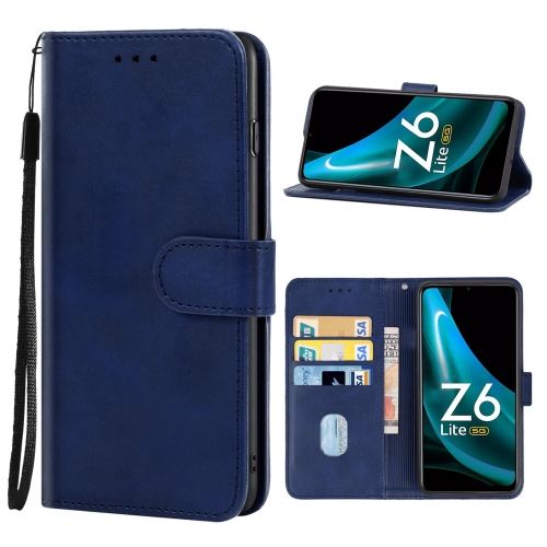 

For vivo iQOO Z6 Lite Leather Phone Case(Blue)