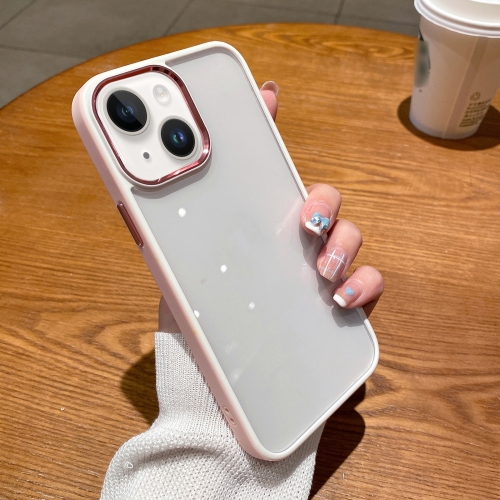 

Two-color Shield TPU + PC Phone Case For iPhone 14(Pink)