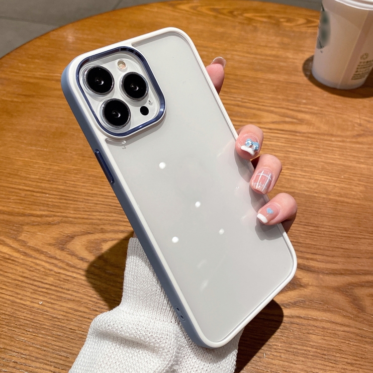 

For iPhone 14 Pro Two-color Shield TPU + PC Phone Case(Blue)