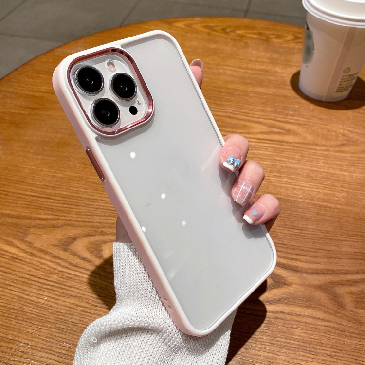 

For iPhone 13 Pro Two-color Shield TPU + PC Phone Case (Pink)