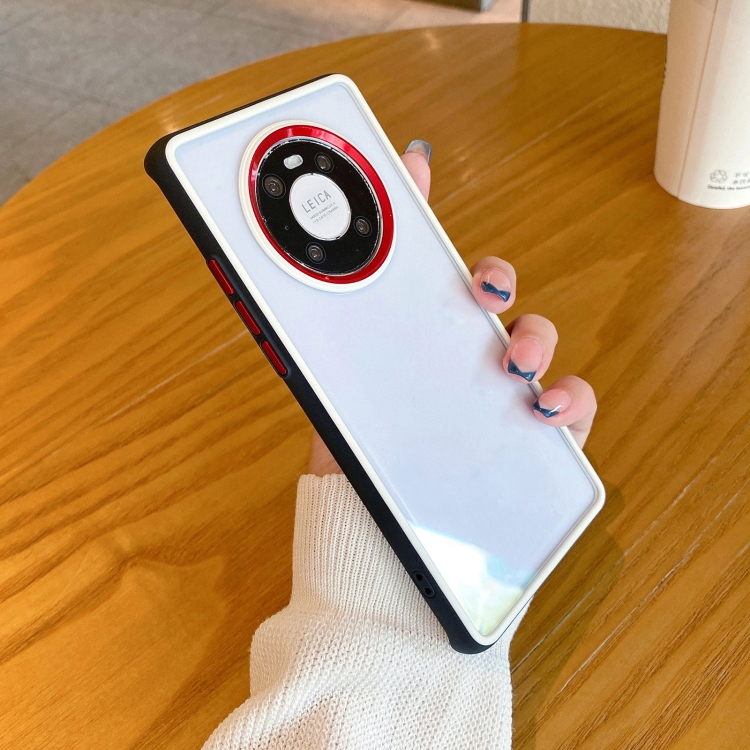 

For Huawei Mate 40 Pro Two-color Shield TPU + PC Phone Case(Black+Red)