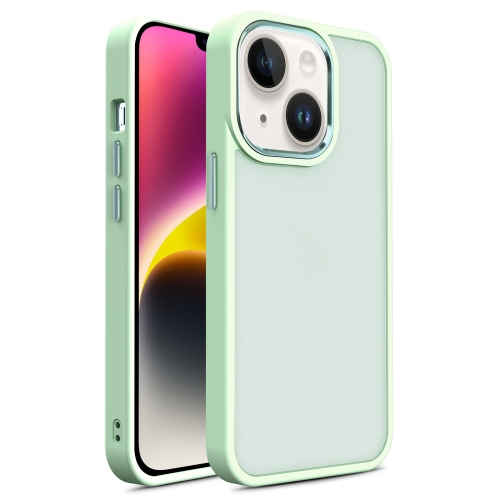 

For iPhone 14 Shield Skin Feel PC + TPU Phone Case (Matcha Green)