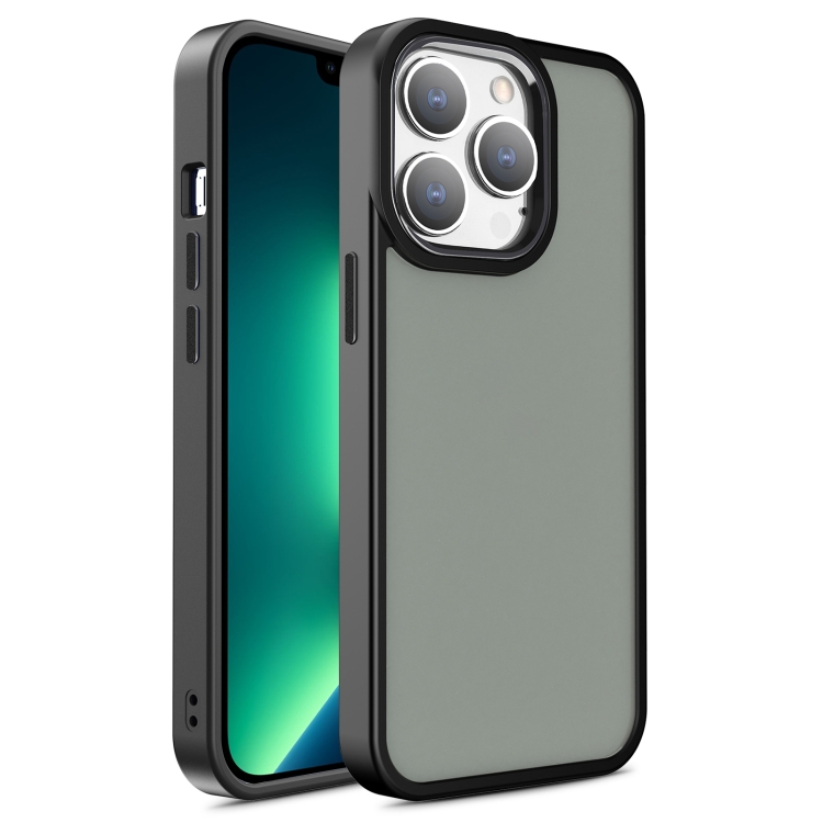 

For iPhone 13 Pro Shield Skin Feel PC + TPU Phone Case (Black)