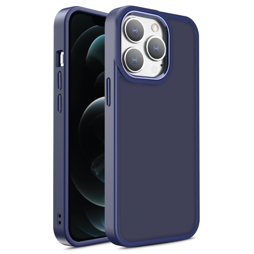 

For iPhone 12 Pro Max Shield Skin Feel PC + TPU Phone Case(Navy Blue)