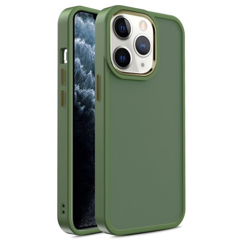

For iPhone 11 Pro Max Shield Skin Feel PC + TPU Phone Case (Dark Green)