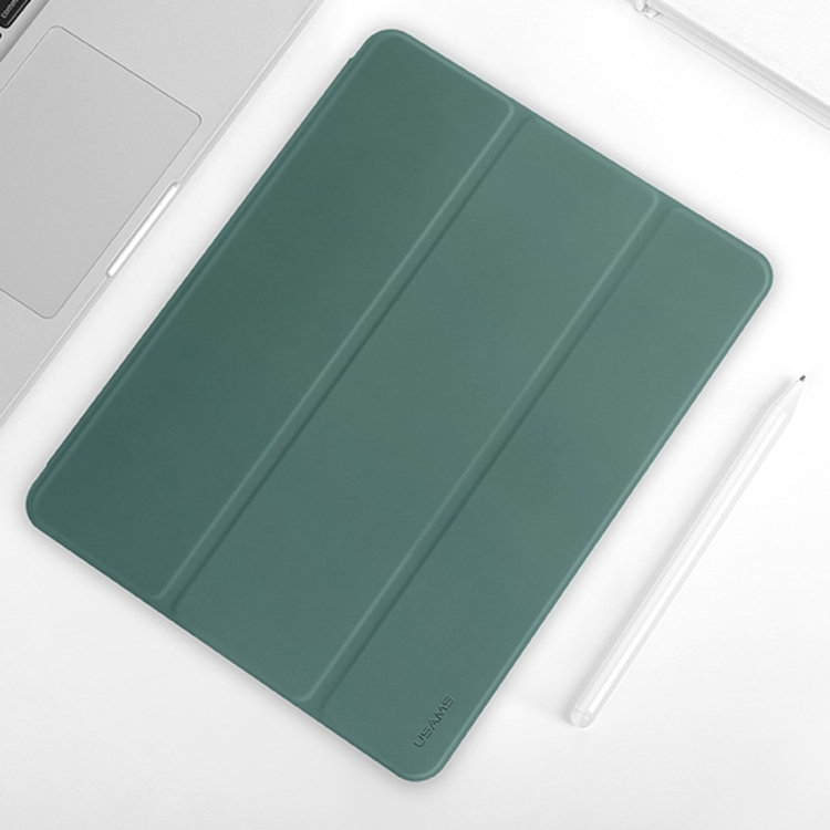 

For iPad Pro 11 (2020) USAMS US-BH588 Winto Series PU + TPU Horizontal Flip Leather Tablet Case with Holder & Sleep / Wake-up Function & Pen Slot(Green)