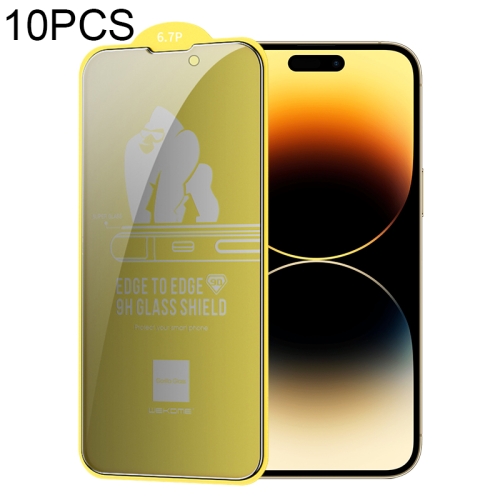 

For iPhone 14 Pro Max 10pcs WEKOME 9D Curved Privacy Tempered Glass Film