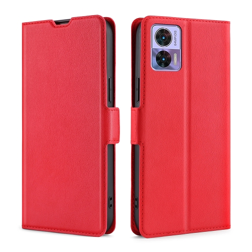 

For Motorola Edge 30 Neo Ultra-thin Voltage Side Buckle Horizontal Flip Leather Phone Case(Red)