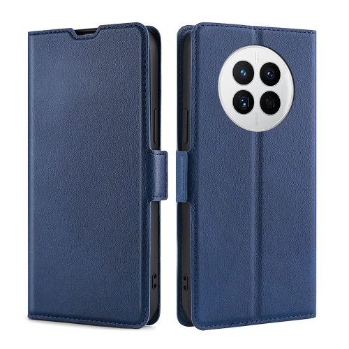 

For Huawei Mate 50 Ultra-thin Voltage Side Buckle Horizontal Flip Leather Phone Case(Blue)