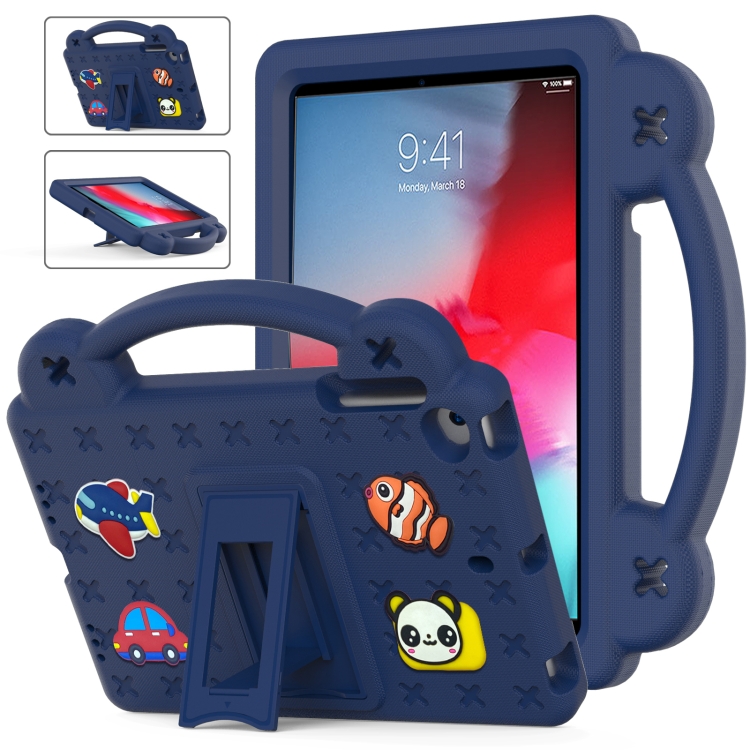 

Handle Kickstand Children EVA Shockproof Tablet Case For iPad mini 1 / 2 / 3 / 4 / 5(Navy Blue)