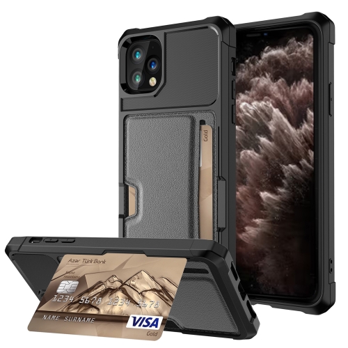 

For iPhone 11 Pro ZM02 Card Slot Holder Phone Case (Black)