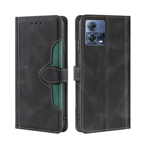 

For Motorola Edge S30 Pro 5G/Edge 30 Fusion Skin Feel Magnetic Buckle Leather Phone Case(Black)