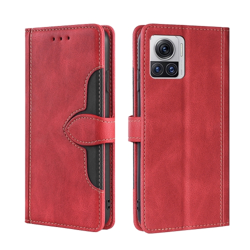 

For Motorola Edge X30 Pro 5G/Edge 30 Ultra Skin Feel Magnetic Buckle Leather Phone Case(Red)