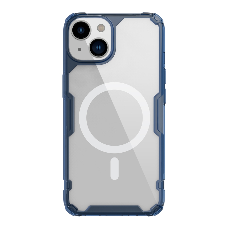 

For iPhone 14 NILLKIN Ultra Clear Magsafe PC + TPU Phone Case (Blue)
