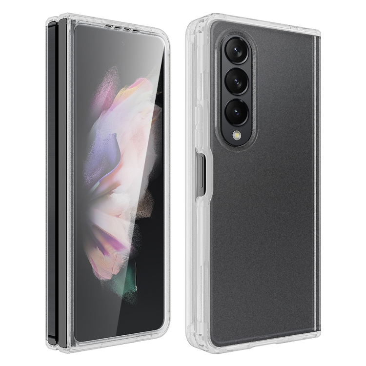 

For Samsung Galaxy Z Fold4 Frosted Hard PC Soft TPU Phone Case(Transparent)