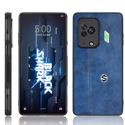 

For Xiaomi Black Shark 5 Pro Sewing Cow Pattern Skin PC + PU + TPU Case(Blue)