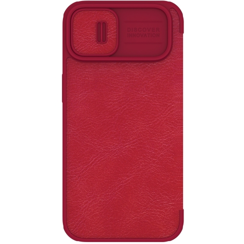 

For iPhone 14 NILLKIN QIN Series Pro Crazy Horse Texture Leather Case(Red)