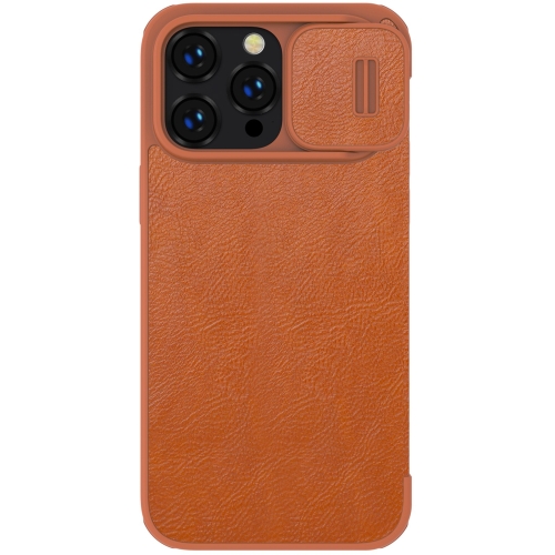 

For iPhone 14 Pro Max NILLKIN QIN Series Pro Crazy Horse Texture Leather Case(Brown)